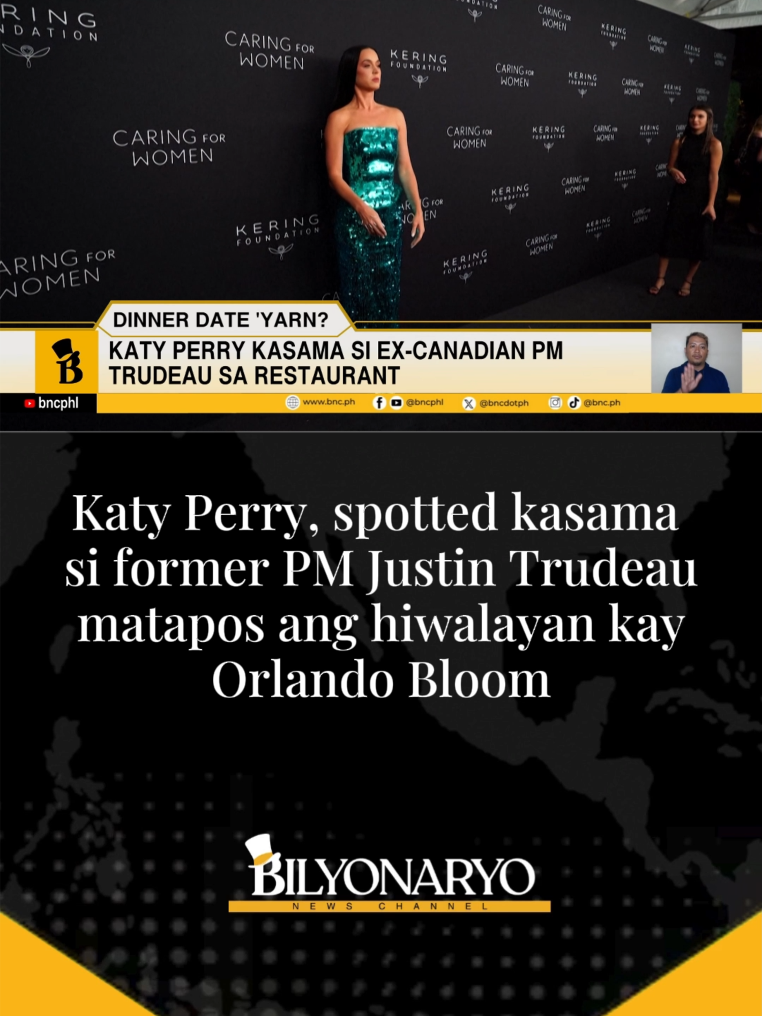 #Agenda | Looks like naka-move on na si Katy Perry sa kanyang ex na si Orlando Bloom. At ang kanyang tila bagong lucky guy: si former Canadian Prime Minister Justin Trudeau. #KatyPerry #OrlandoBloom  #JustinTrudeau  #news #phnews #bnc #bilyonaryonewschannel #fyp #fypage #foryoupage #tiktokph #tiktokphilippines