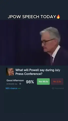 We are so cooked if he doesn’t say “Good Afternoon” 😭 #usa #fed #economy #jeromepowell #business #trading #politics 
