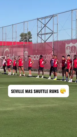 Seville taking on MAS Shuttle Runs in preseason 😮‍💨 Maximal aerobic speed (MAS) is simply the lowest running speed at which maximum oxygen uptake occurs.  As football is a very high aerobic sport, it requires you to perform at an increased intensity throughout the duration of a game.  The greater running demands of football…the greater MAS required for athletes.  It’s important that footballers improve their aerobic power during preseason, as the fitter you are…the better your body will be able to adapt to the in-game scenarios, which will result in you being a better footballer 🙌🏻 #Preseason #mas #seville #football #aerobic #Running #Fitness #training #improve #levelup 