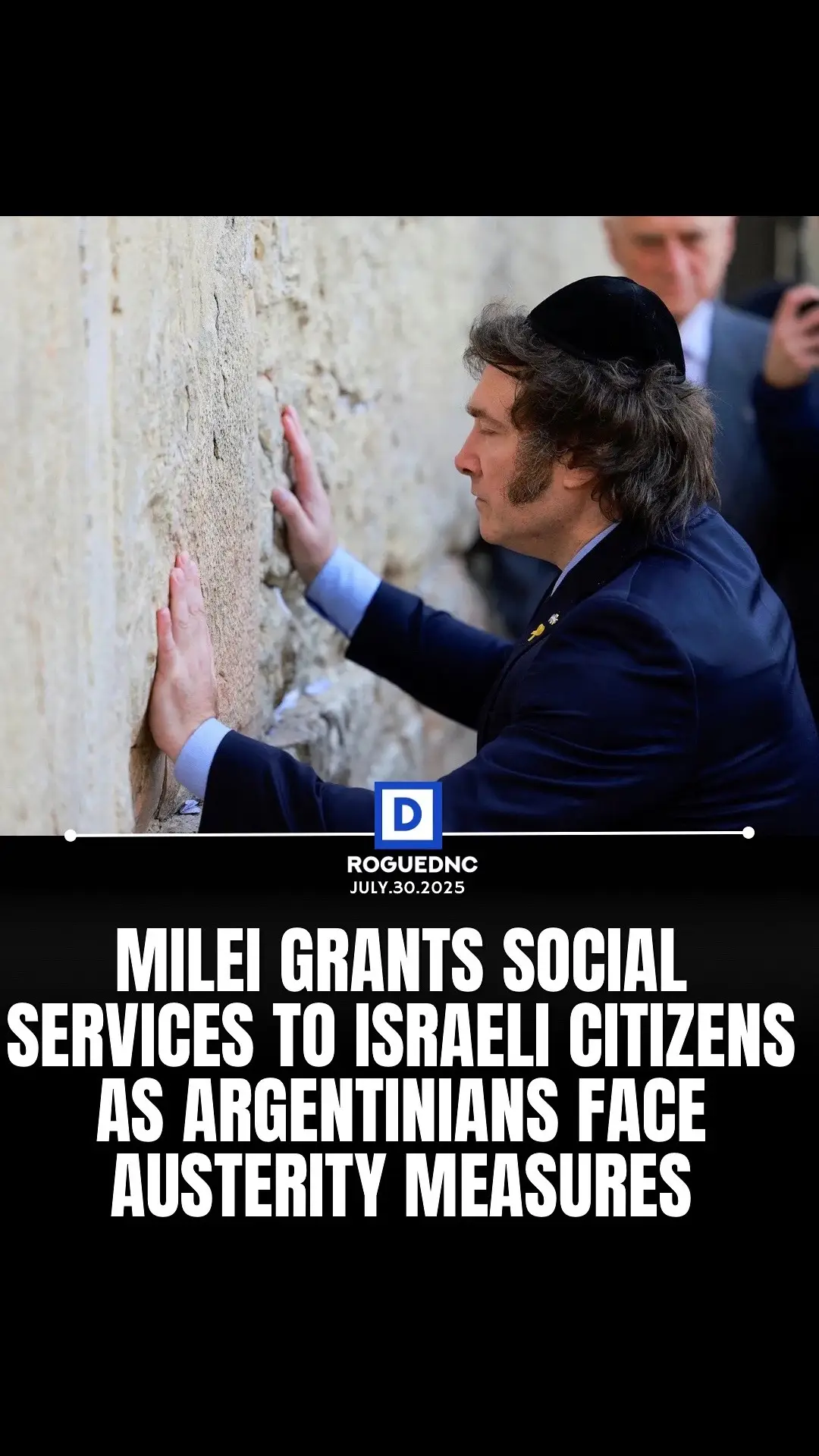In February 2024, President Javier Milei signed a controversial agreement with Israel giving Israeli citizens living in Argentina full access to Argentina’s social security system, including pensions, maternity, and disability benefits. The deal officially took effect on May 1, 2024, and was formally published in the government bulletin on June 12, 2025. While the agreement is based on “reciprocity” for Argentinians in Israel, it has sparked outrage online as Milei slashes public spending at home. People are asking why foreign citizens getting benefits while thousands of Argentines face healthcare cuts and rising poverty? Milei defended the move during a visit to Israel, calling Israel a “strategic partner” and announcing plans to move Argentina’s embassy to West Jerusalem in 2026. #Argentina #Milei #Israel 