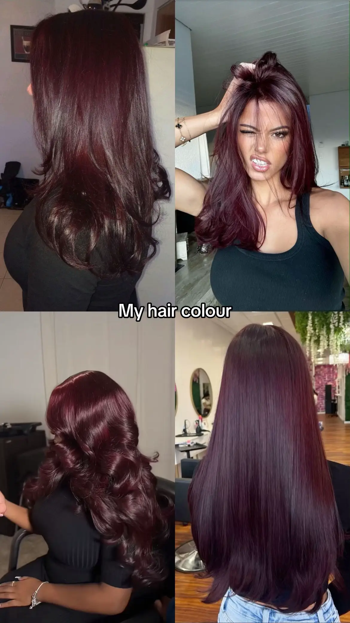 ‘My hair colour’ trend #trending #myhaircolour #hairtype #burgundyhair #redhair 