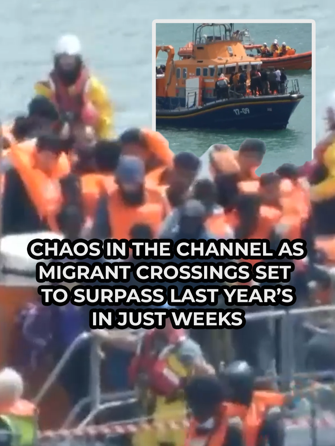 GB News Home & Security Editor, Mark White, predicts yearly total small boat crossings will soar past last year’s total in just weeks amid chaotic scenes in the English Channel. More than 600 small boat migrants have crossed today, taking the total for 2025 so far to more than 25,000. #MigrantCrisis #BorderForce #uknews #GBNews