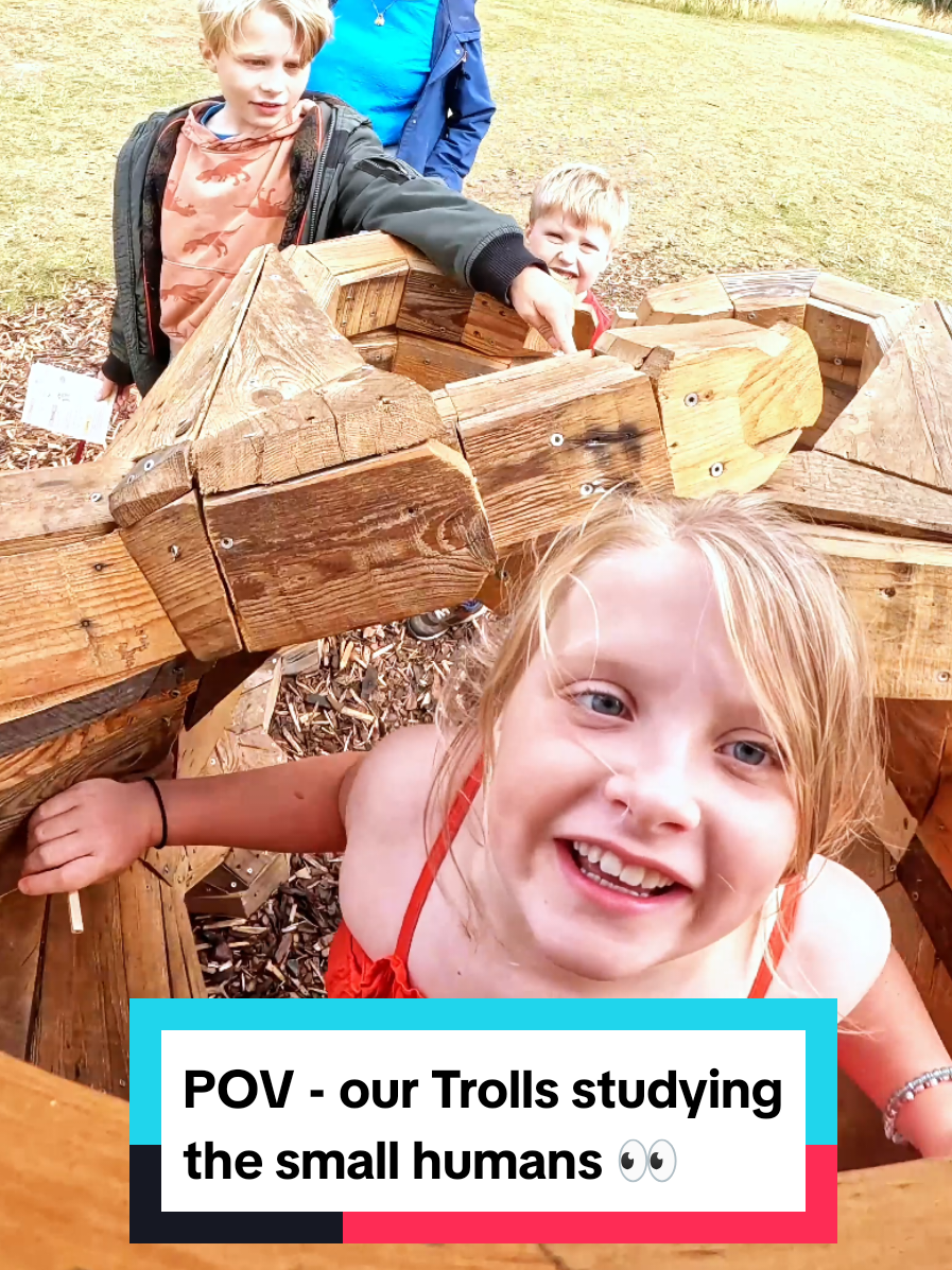 Just another day of us Trolls studying the tiny humans at Whipsnade Zoo 👀  They're absolutely fascinating creatures! They point at us giants and make excited squeaking noises, then get VERY excited about the smaller four-legged friends too.  We Trolls came here to help teach about conservation and protect all the woodland creatures... but honestly, these tiny visitors are stealing our hearts! 💚