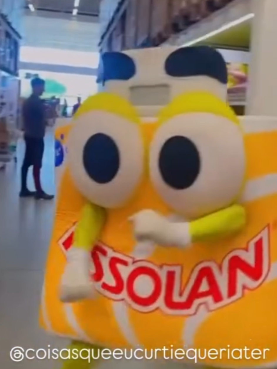 #personagem #cosplay #assolan #esponja #mercado #humor 