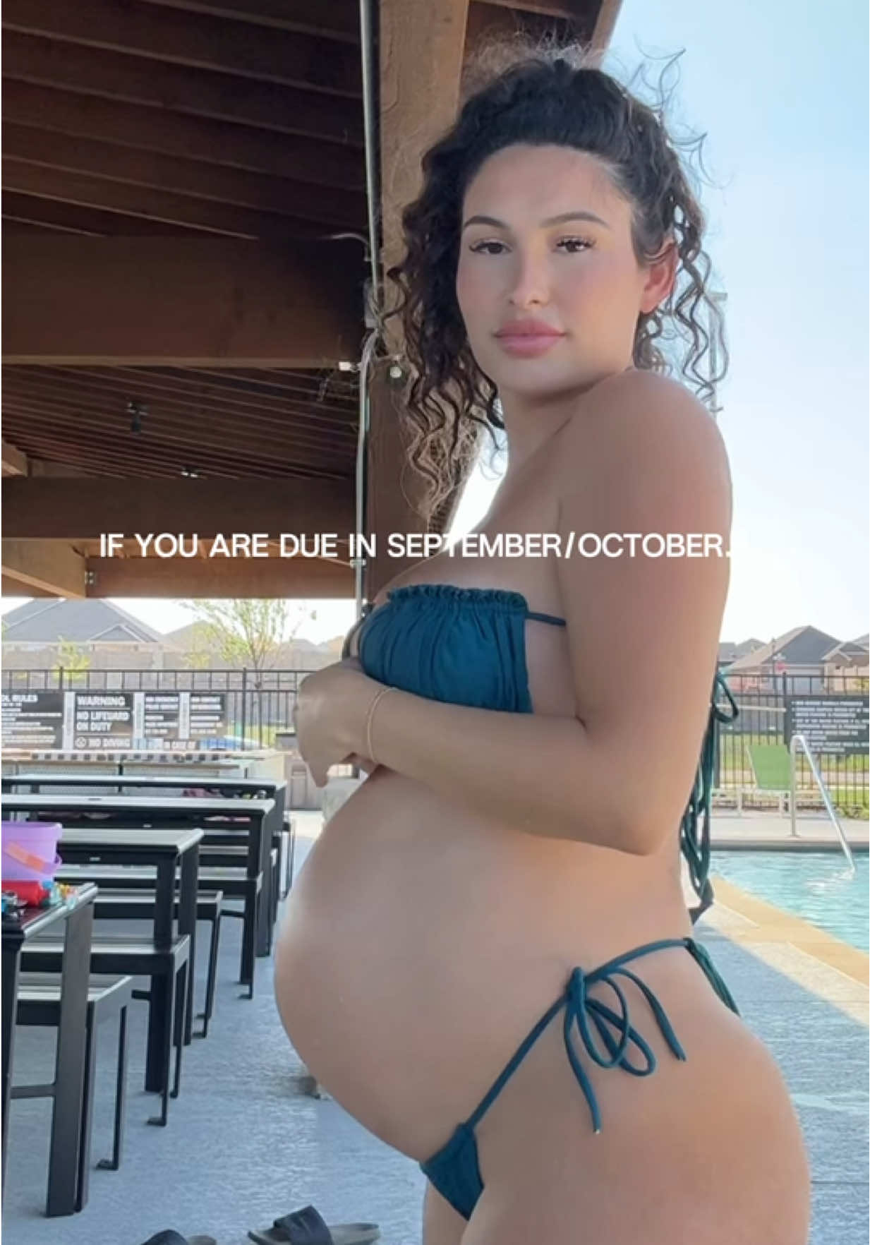 Let me tell you, Being pregnant through the summer is worth it. You have a newborn to snuggle in the fall/winter and a water baby the following summer! #september #october #pregnant #pregnancy #pregnanttiktok #9monthsold #10monthsold #momtok #motherhood 