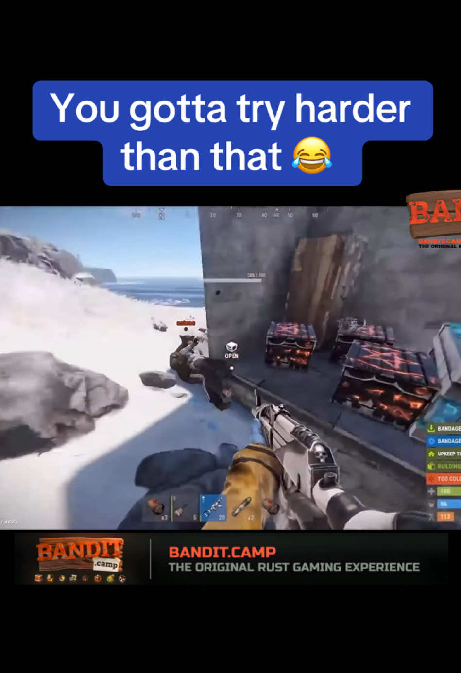 You gotta try harder than that 😂 #rustgame #rustconsole #rustconsoleedition #rustpc #rustgameplay #rustclips 