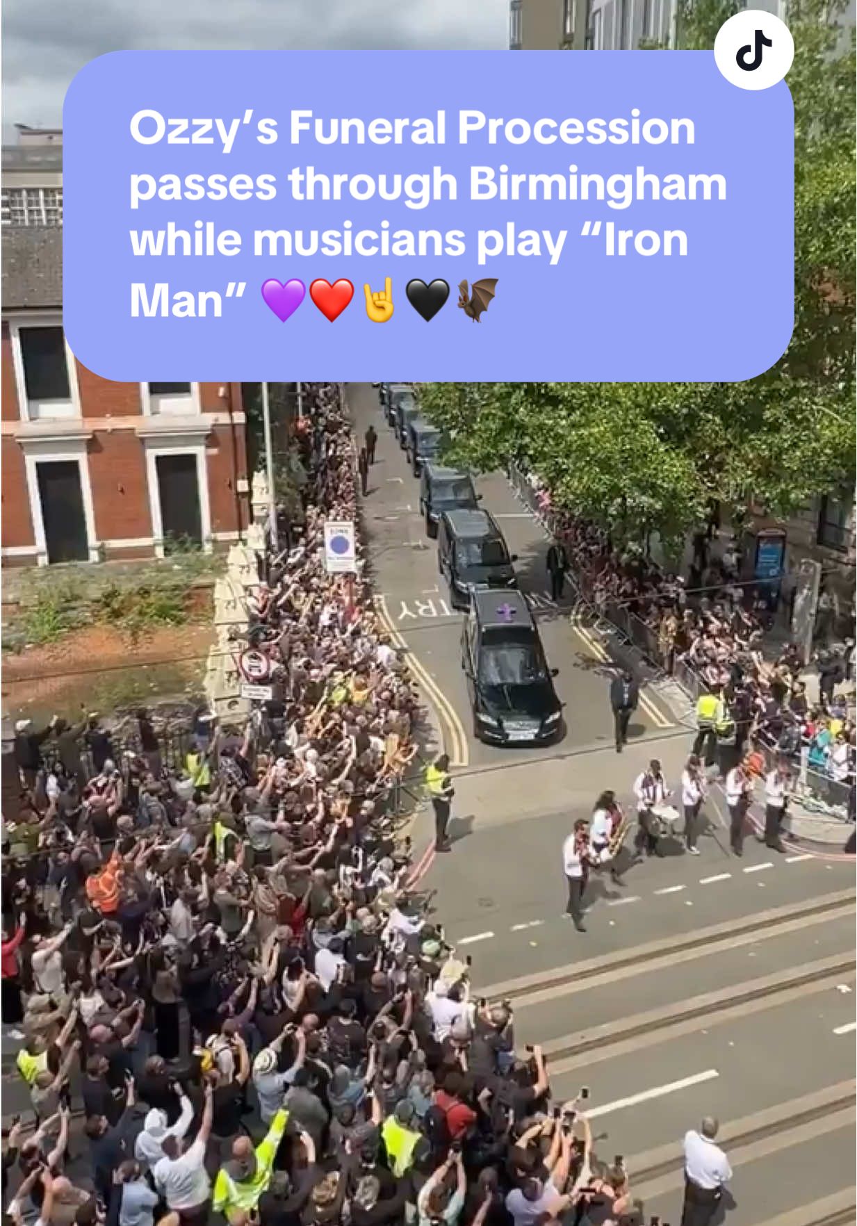 We miss you already Ozzy 💜❤️🥹🖤🦇 #ozzyfuneral #ozzyprocession #ozzybirmingham #ozzyforever #ripozzy #ozzyosbourne 
