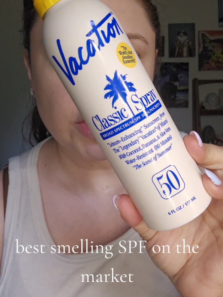 @Vacation Inc. sunscreen smells like a beach  #spf #sunscreen #skincare #sunscreeneveryday #tviral #viralvideos #skincaretips #spf50 