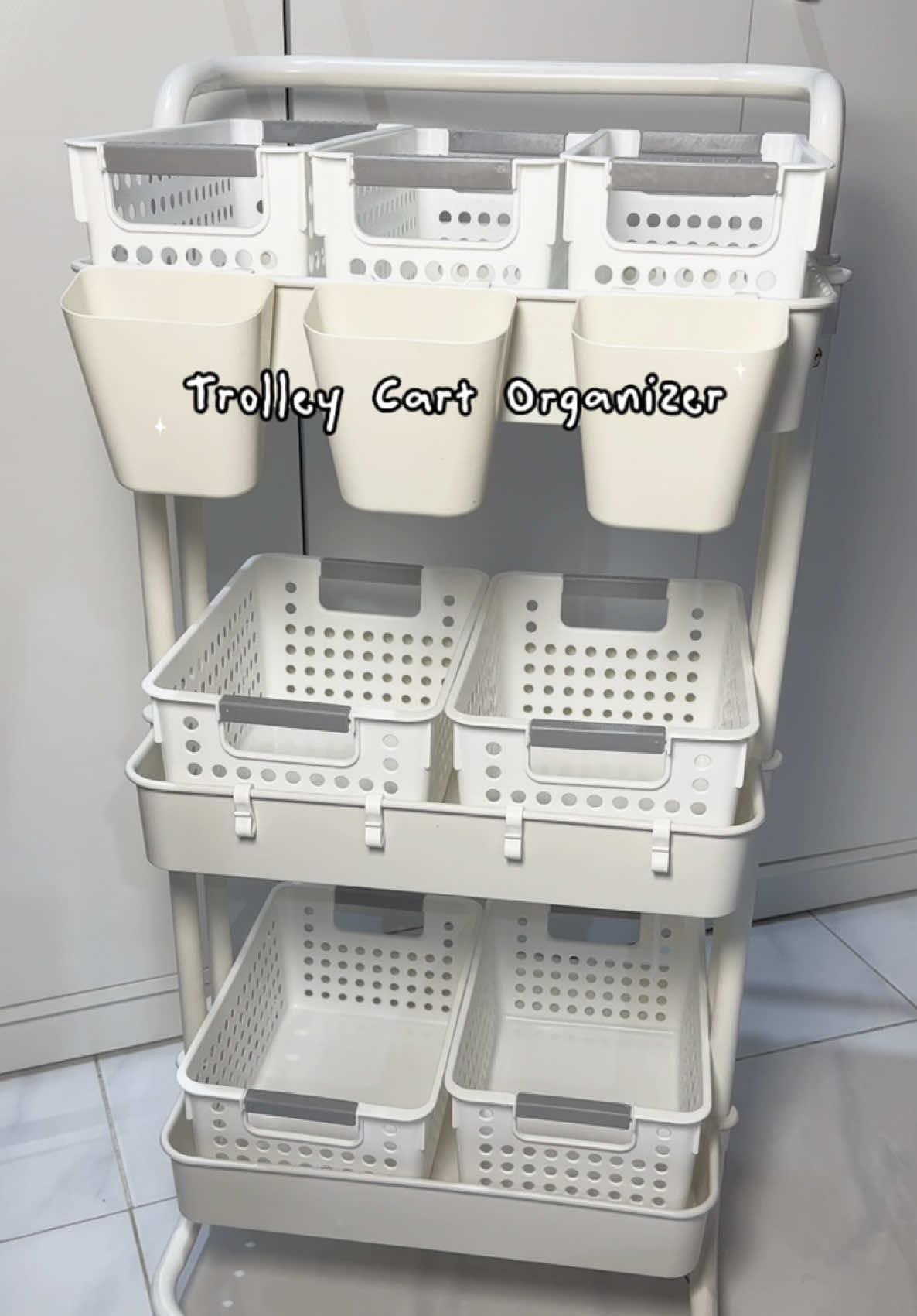 The organizer you didn’t know you needed 🙌 3-tier Trolley Cart Organizer!! #trolleycartorganizer #trolleycartorganizerwithbasket #trolleycartstorage #movingorganizer #3layerorganizer #organizerrack #organizer #affiliate #affiliatetiktok #fypシ゚ 