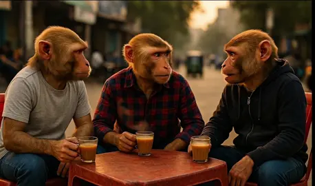 “3 friends, 300 plans, zero cash — endless happiness!” 😊 #monkey #monkeyreels #viral #viralvideo #foryoupageofficiall #funny #monkeylife 