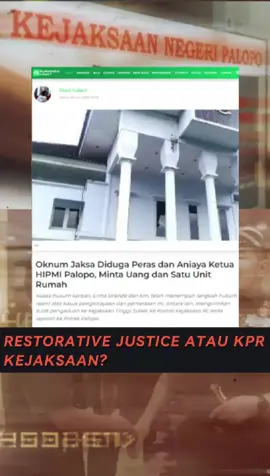 Restorative Justice kok jadi kayak Restorative Jackpot? Oknum jaksa ini diduga bukan cuma aniaya, tapi juga minta uang dan rumah buat ‘damai perkara’. Kalau hukum bisa ditawar begini, siapa yang bisa dapat keadilan? ⚖️🔥 Netizen, apakah Jaksa Agung bakal berani bersihkan meja sendiri, atau cukup pasang spanduk ‘Kami Anti Suap’ lagi?” 😏 #jaksanakal  #restorativejustice  #hukum  #keadilan  #kpk  #stoppemerasan  #jaksaagung  #palopo 