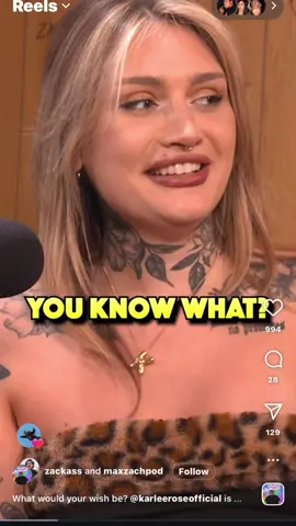 when karlee says she shows up to these shows and is respectful but if you see some of the podcasts she goes on your can see that that’s clearly not true 