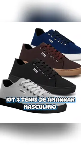 Um Dos Tênis Masculinos Mais Procurados 😉 Kit 4 Tênis Masculino de Amarrar ✨