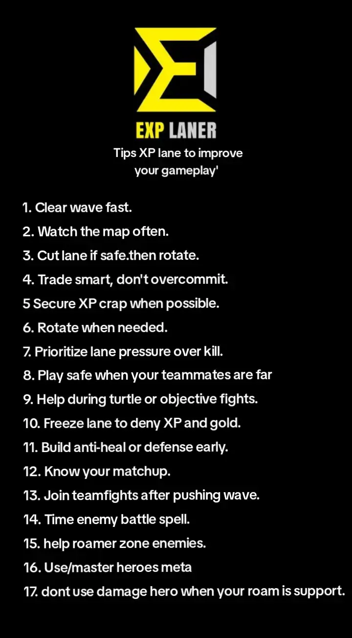 Tips XP lane to improve ur gameplay💀🫲#explaner#tipsandtricks#tipslaneml#mobilelegends#mlbbcreatorcamp#mlbbdinosaur#fypage#XP#gameplaymlbb#fypシ゚#fyppppppppppppppppppppppp#fonk##globalheroml#fypage 