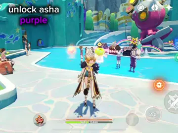 Unlock asha colors paint purple🟣& green🟢 #genshin #GenshinImpact #genshinimpact58 #natlan #genshinimpactedit 
