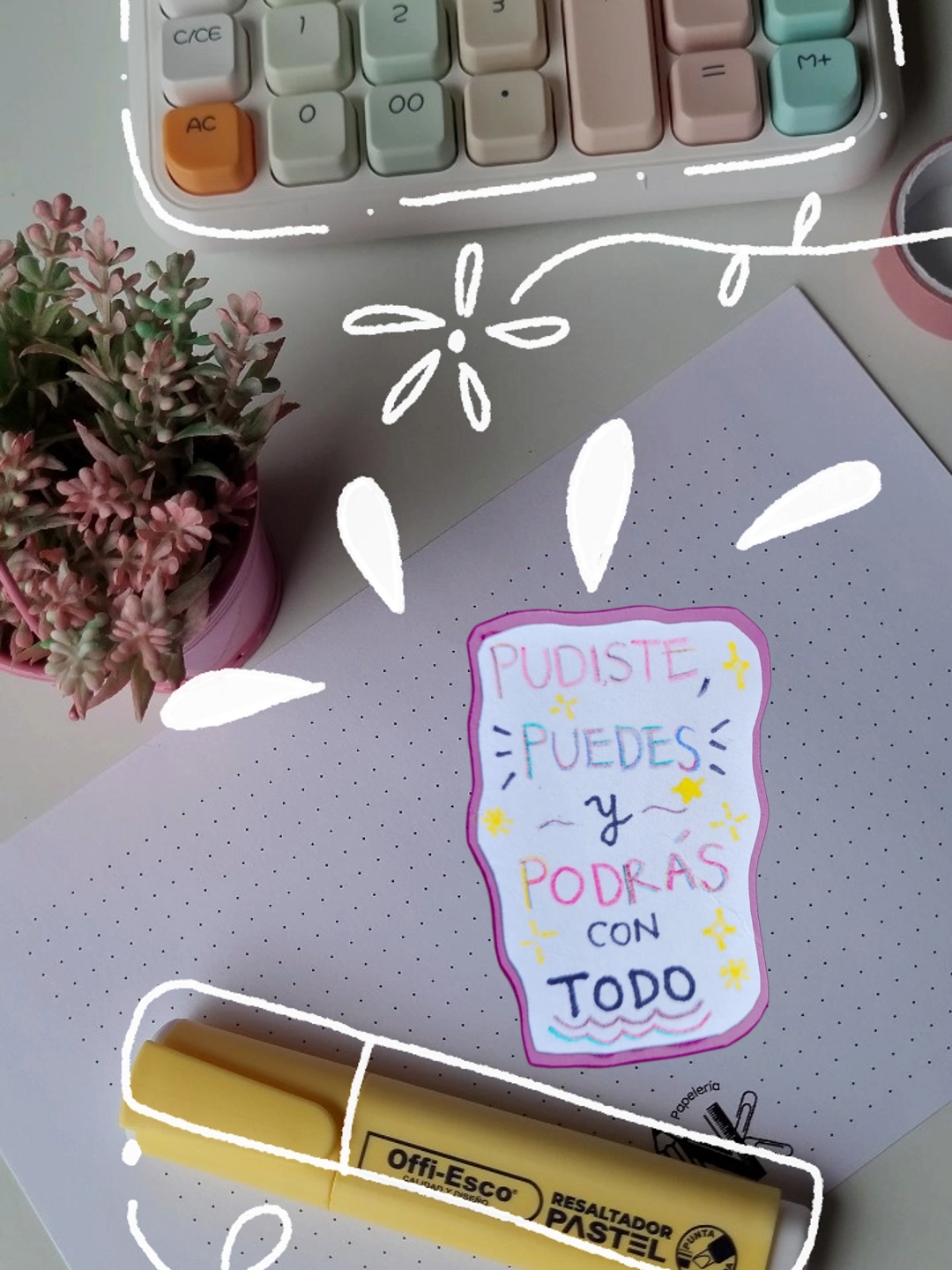 ✨Tu mantra de hoy✨Pudiste, puedes y podrás con todo✨ #motivacion #frases #frasesdemotivacion #papeleriabonita #papeleriacolombia #papeleriabogota #escritoriobonito #motivacionpersonal #sueños