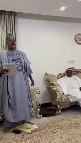 Hon.Bakwana introducing members of the Delegation To the national Leader Of Kwankwasiyya Movement His Exercelency Rabi u Musa Kwankwaso 