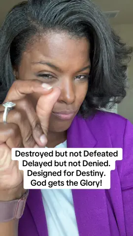 Destroyed but not Defeated. Delayed but not Denied. Disobedient, but still Designed for Destiny. This is your Divine comeback.💜 #God #faith #trendingsound #destiny 