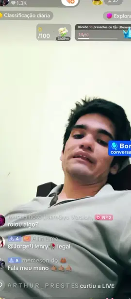 olha as coisas que esse menino fala pelo amor de Deus kkkkkkkk 