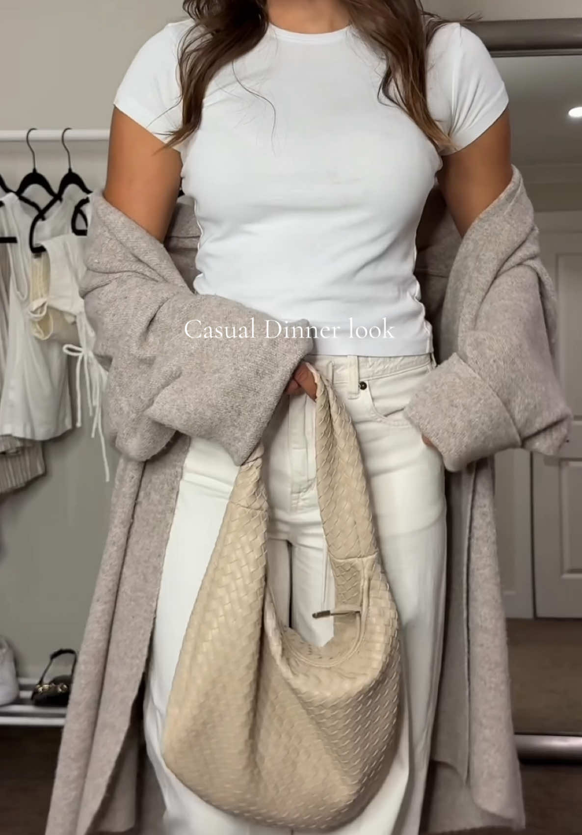 Quick little casual dinner look ✨🤍 wearing: @ALLSAINTS @madewell @Anthropologie 