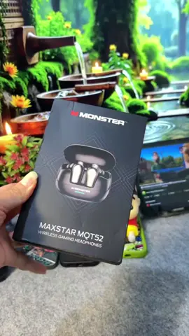 Monster MQT52 TWS Wireless Earphone bluetooth 5.4#twsmonster #earphone #rekomendasitws #handset 