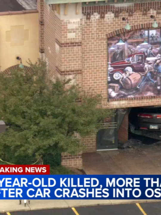 A 2-year-old child was killed and 14 people were injured after a car crashed into a Portillo's restaurant in the west suburbs Wednesday afternoon, police said. #news #chicagonews #oswego #portillos