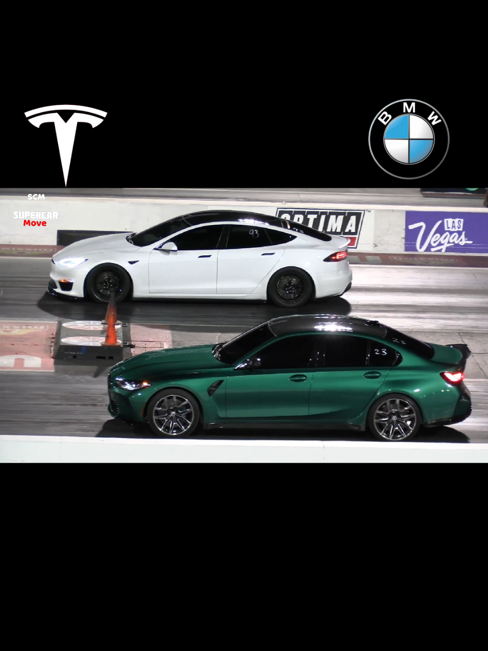 BMW M3 vs Tesla Plaid  #bmwm3 #bmw #teslaplaid #tesla #supercars #dragrace #carrosdearrancadas 