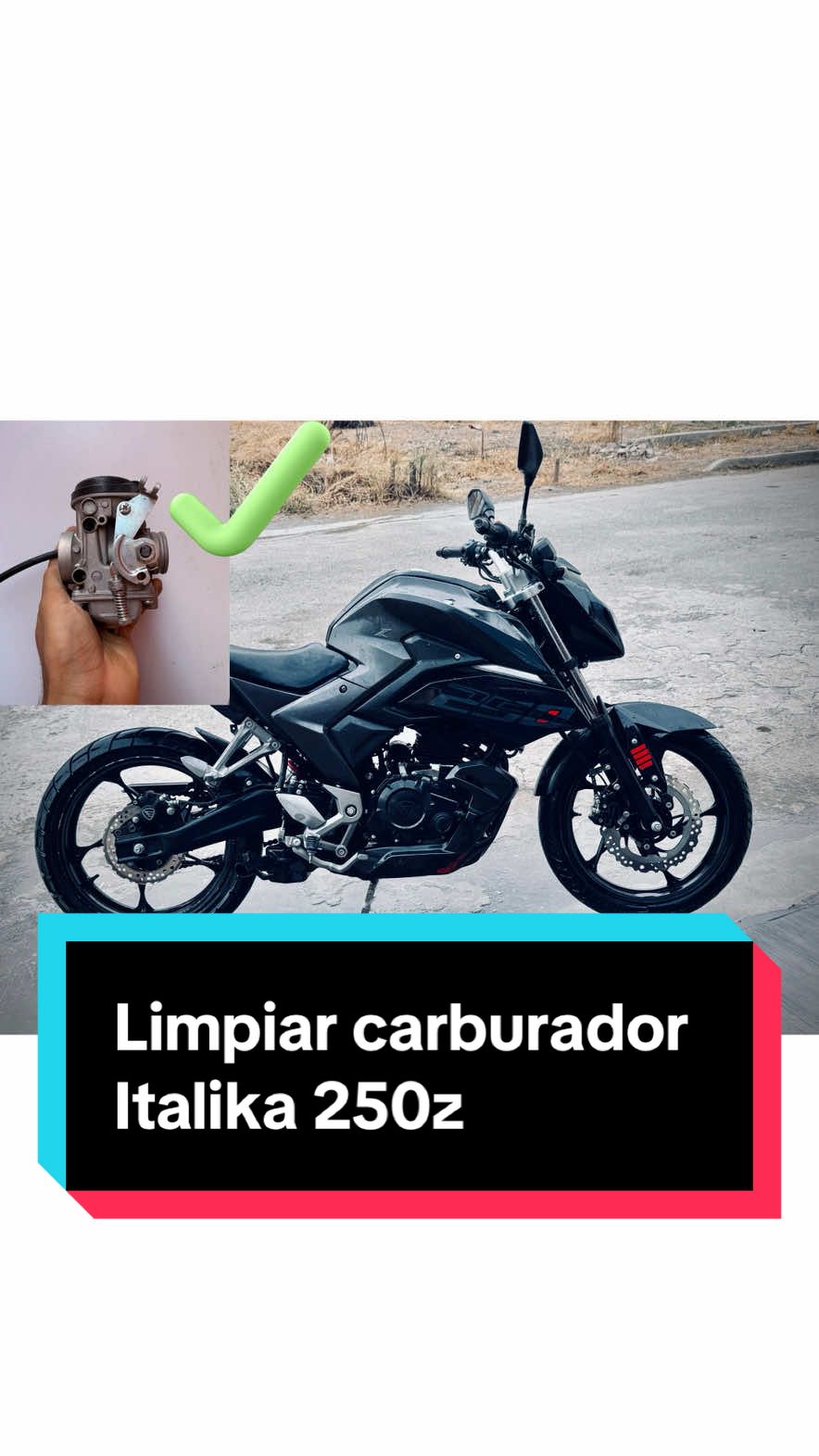 Cómo limpiar el carburador de una italika 250z fácil y rápido @#italika250z #motosdeportivas #italika #carburador #mecanica 