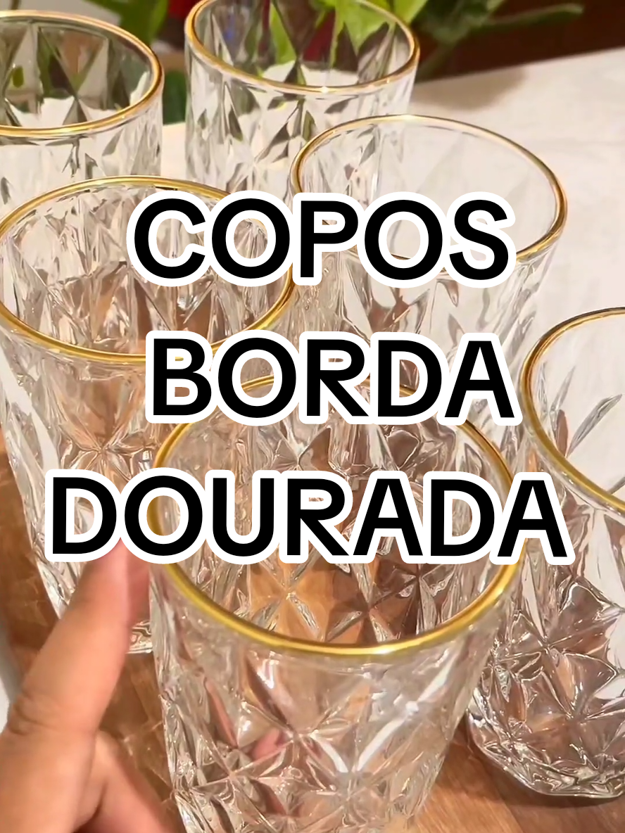 Copo Borda Dourada ✨️✨️ . . . . #copobordadourada #casa #enxoval 