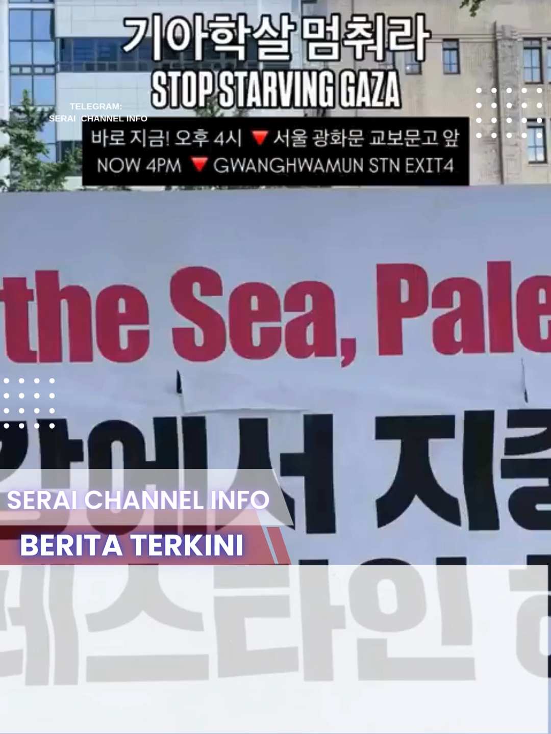 Perarakan di hadapan kedutaan Israel di ibu negara Korea Selatan; sebagai sokongan kepada Gaza dan mengecam perang kelaparan dan pembunuhan beramai-ramai yang dilancarkan oleh penjajahan.  Share Seberapa yang boleh