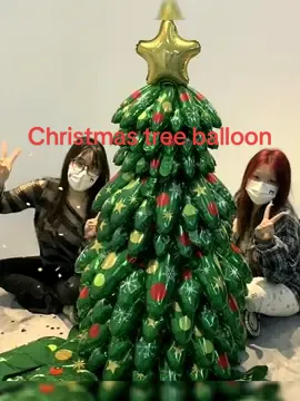 Christmas tree balloon #fyp #foryou #tiktok #christmas 