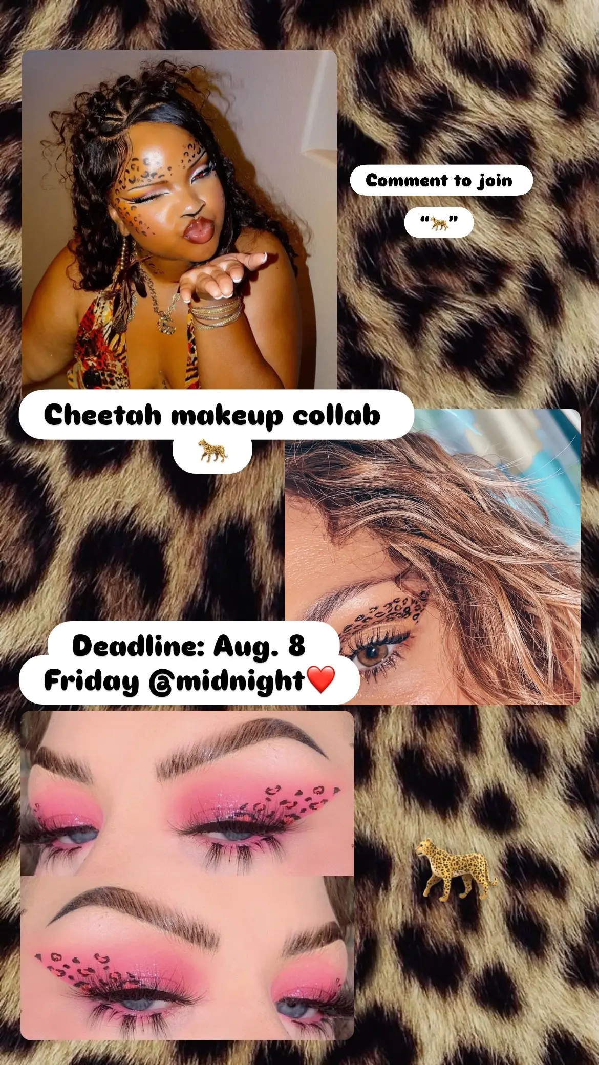 Cheetah makeup collaboration 🐆