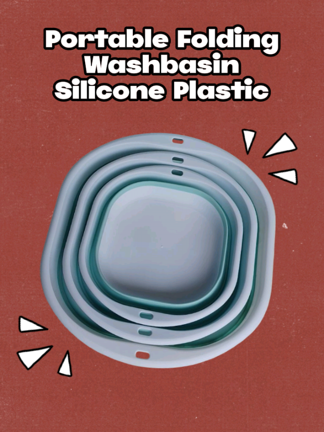 3pcs ( L/M/S ) Portable Folding Washbasin Household Hangable Silicone Plastic Basin Folding Washing Laundry Basin Travel Carry Washbasin #fypage #tiktokfinds #fypppppppppppppp 