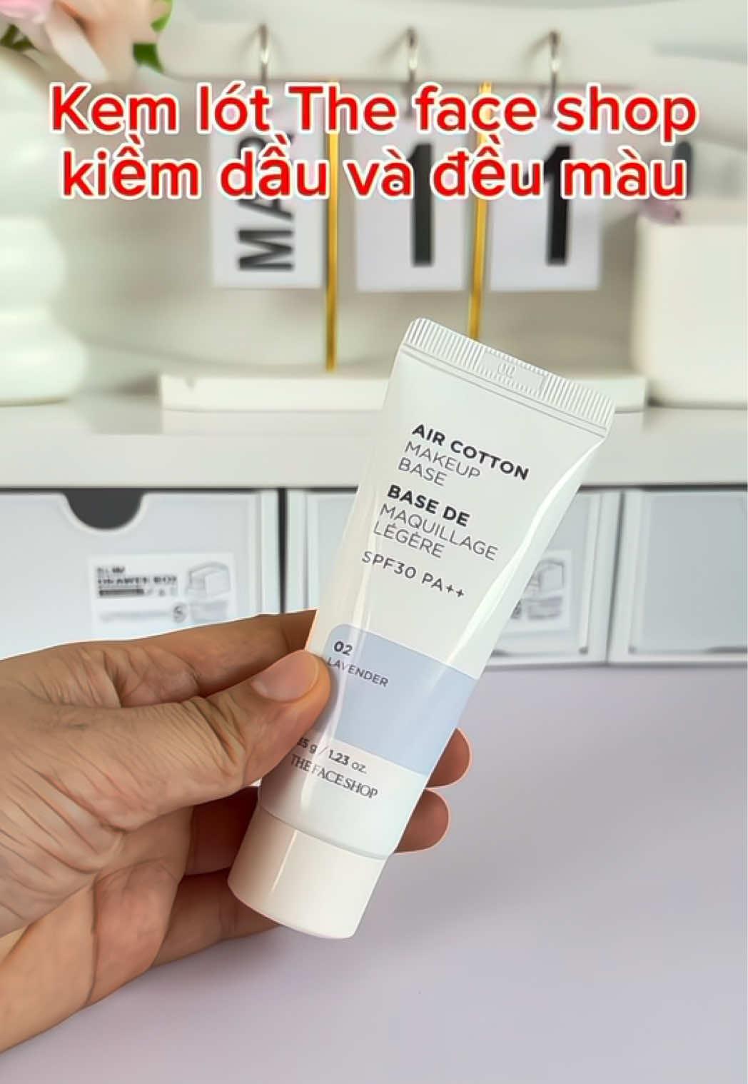 Kem lót The face shop, kiềm dầu và đều màu#xuhuong #xuhuongtiktok #fyp #kemlot #kemlotkiemdau #kemlottrangdiem #kemlotthefaceshop #hoctrangdiem #makeup #thinhhanh 