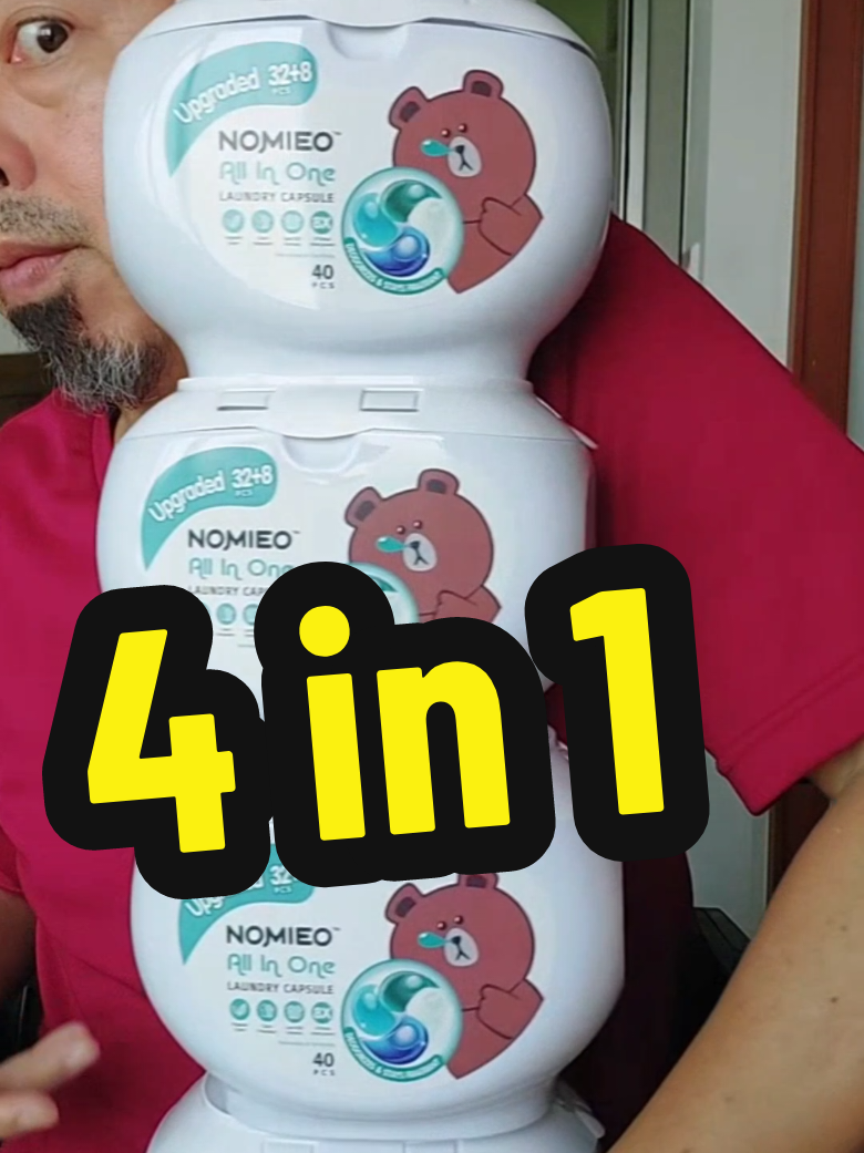 NOMIEO 40 pods 4 in 1 laundry capsules laundry pods detergent tubs #laundrypods #laundrycapsule #laundry #createtowin #singapore #tiktokshopsgsale #cleaning 