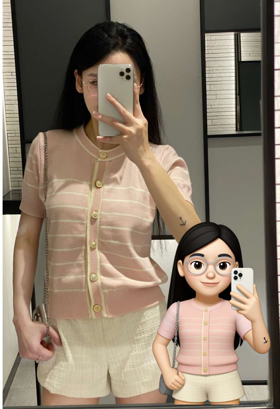 Áo len cổ tròn cộc tay #Tendre #KhongHa #aolendetkim #outfitoftheday 