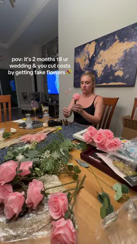 fake flowers ftw ◡̈ #wedding #weddingtiktok #weddingdiy #2025bride #fypシ #bridesoftiktok 