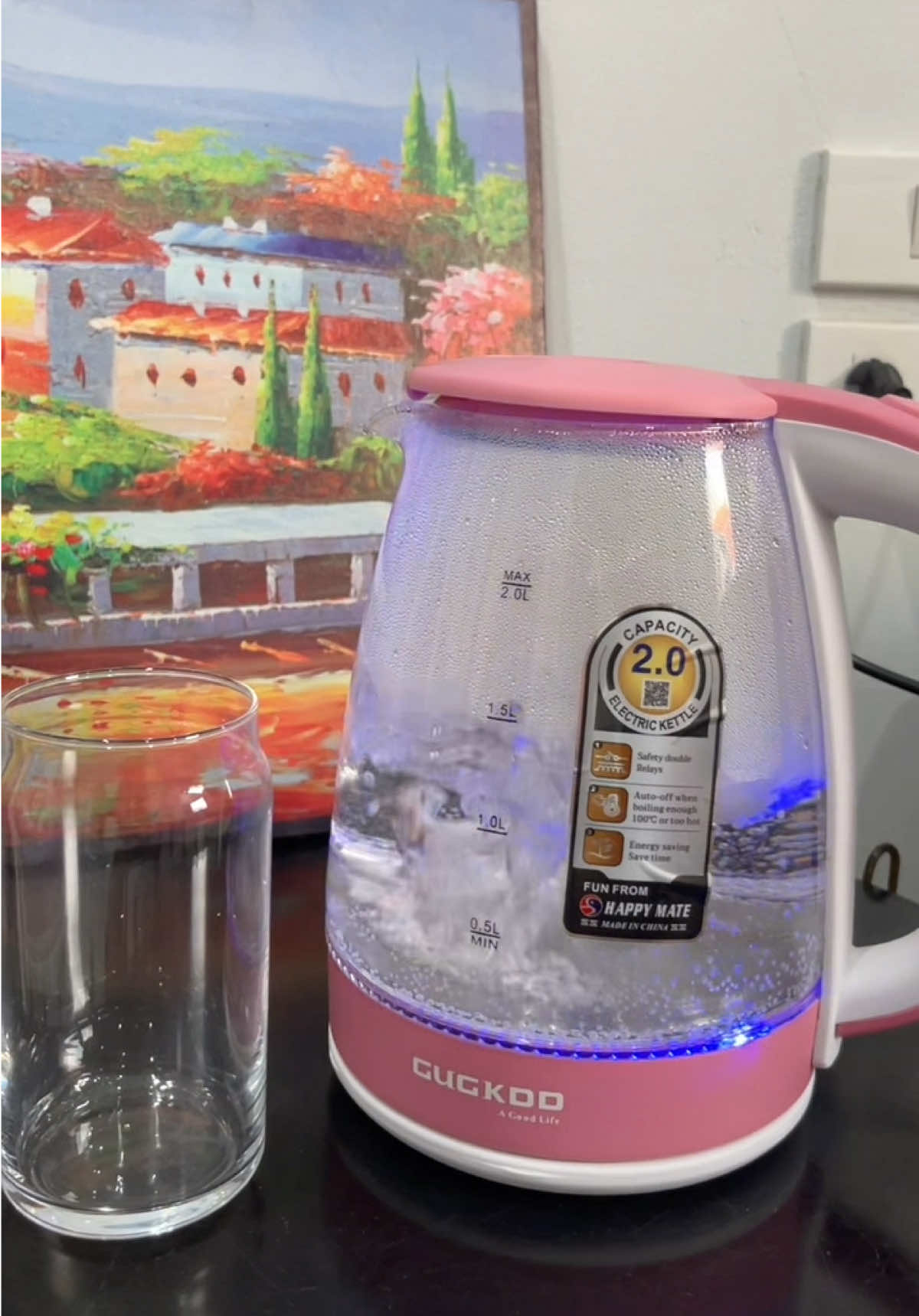 Ấm siêu tốc thuỷ tinh 2L #amsieutoc #amsieutocthuytinh #amsieutoccaocap #amsieutocgiunhiet 