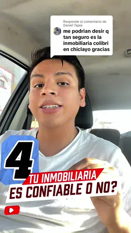 Respuesta a @Daniel Tapia  mediante estas cuatro formas puedes ver tu mismo si una inmobiliaria es confiable o no. #ventadelotes #estafa #bienesraices #chiclayo #comprainteligente #ingenierotalinson 