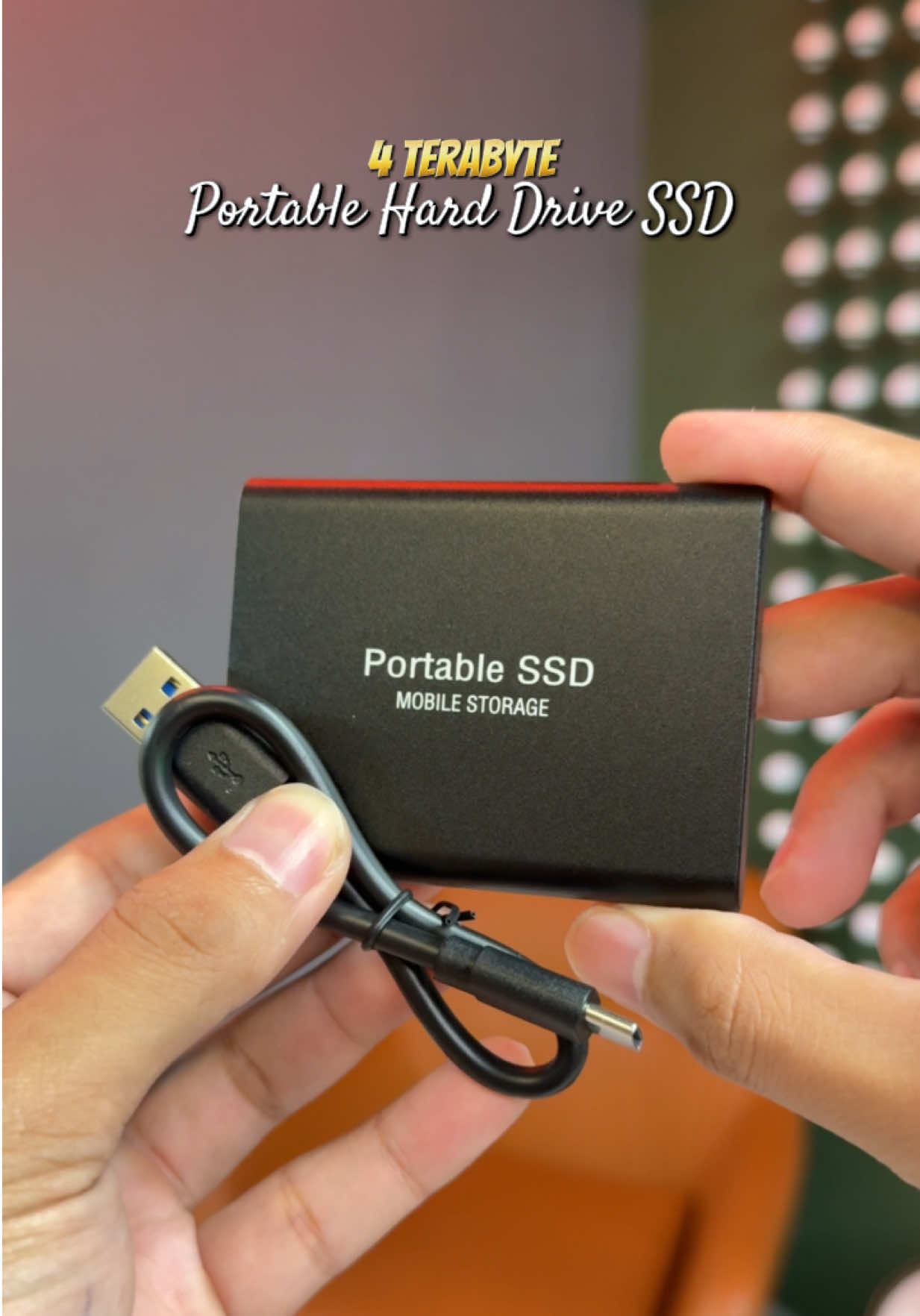 4 Terabyte Portable Mobile Hard Drive SSD #portablessd #portableharddrive #4terabyte #portableSSD