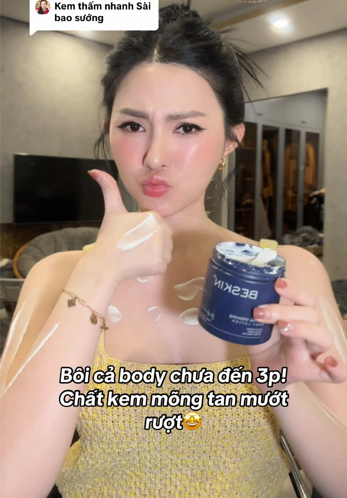Trả lời @user395011180 Bôi cả body chưa đến 3p! Chất kem mõng tan mướt rượt siu mê #beskin #beskinvietnam #totuyettram #totuyettrambeskin #bodylotionbeskin 