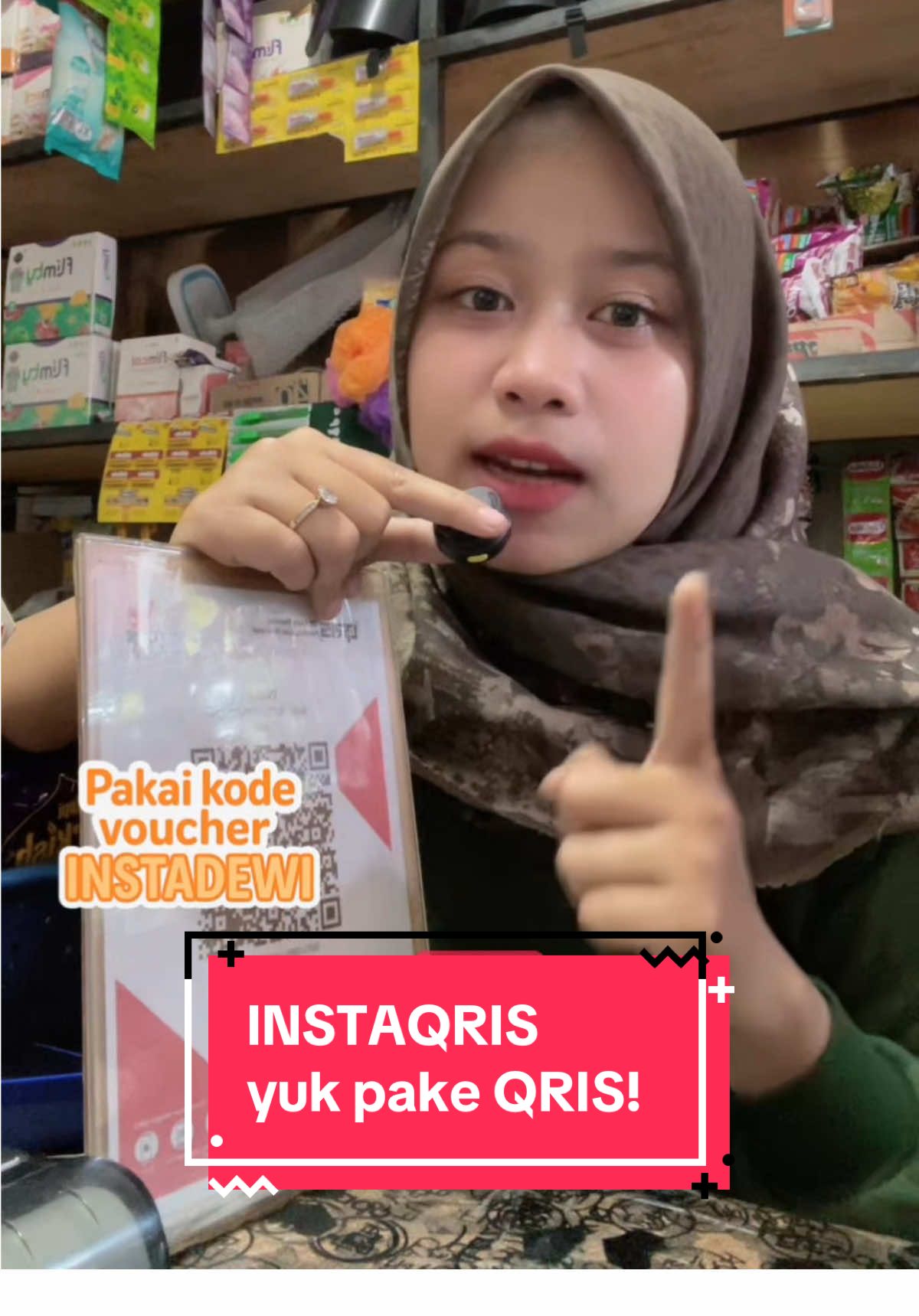 Membalas @Ratna Naf  cuman ngandelin QRIS tarik tunai, yang belanja tinggal scan aja! Uang masuk real time! Yuk yg mau boleh nnti dibantu pke voucher INSTADEWI! Biar dpt potongan🥰