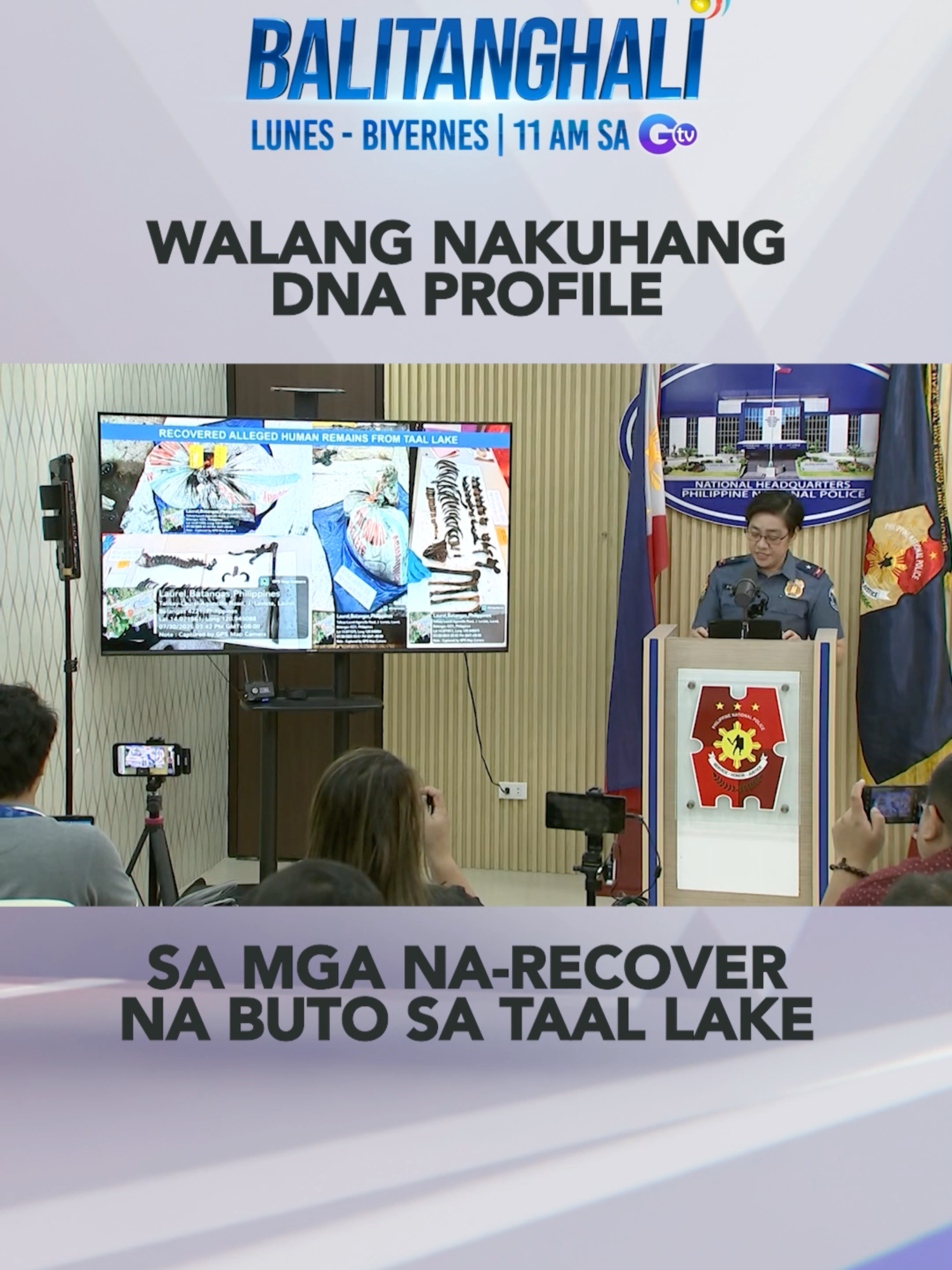 PNP - PNP Forensic Group, walang nakuhang DNA profile sa mga nakuhang buto ng tao sa Taal Lake #shorts | #balitanghali #gmanews