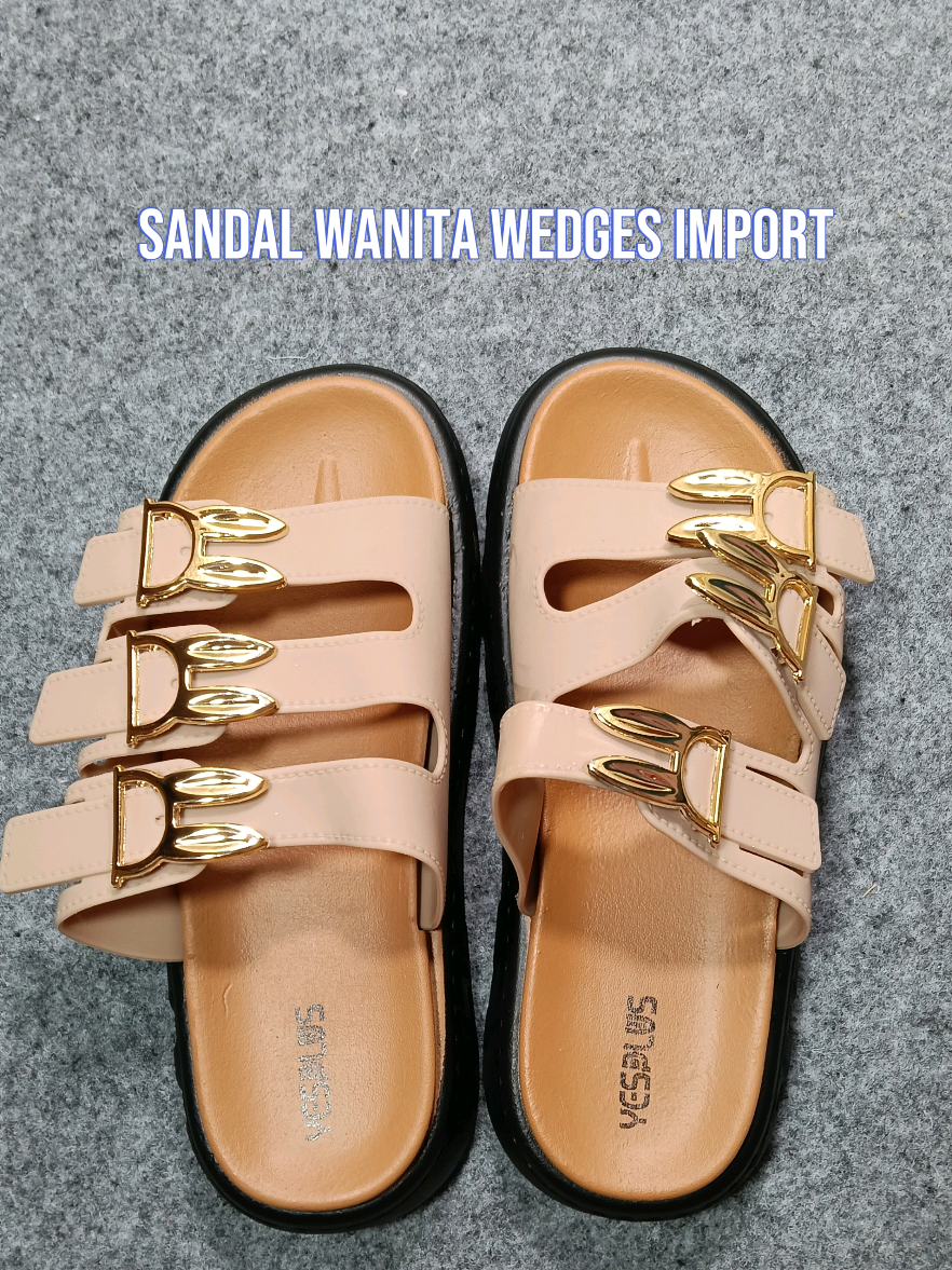 Sandal selop wedges wanita motif strap tiga tali gesper kelinci import premium model terbaru  #sandal #sandalkekinian #sandalwanita #sandalmurah #sandalimport #sandalgesper #fyp #foryou #yzxcba 