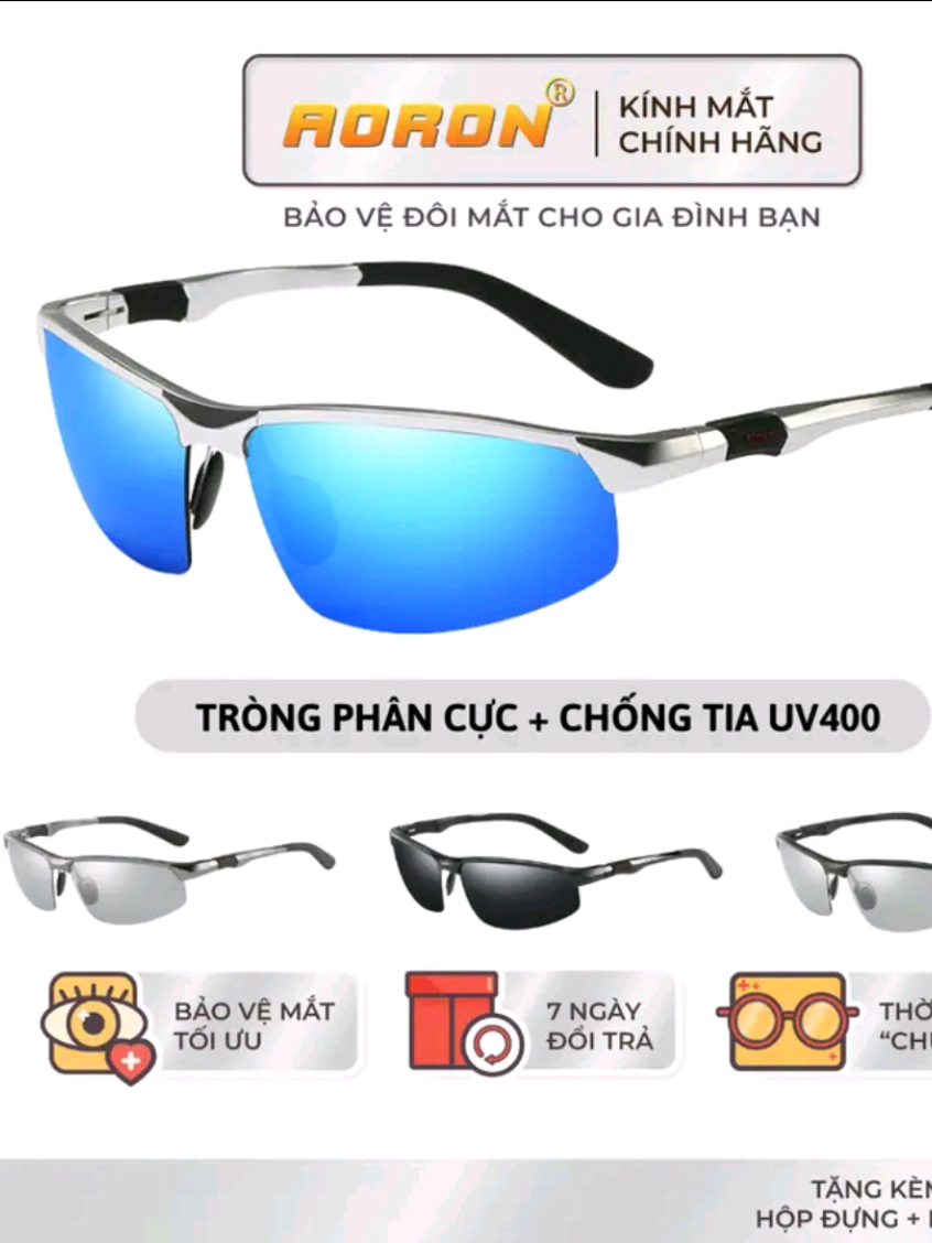 Kính râm phân cực thể thao AORON #viralbeauty #aoron #thoitrangnam #kinhramthethao #kinhramphancuc #kinhthethao #kinhdapxe #kinhdixedap #xuhuong #khanhtongshop #LearnOnTikTok @Kính Đẹp 26 