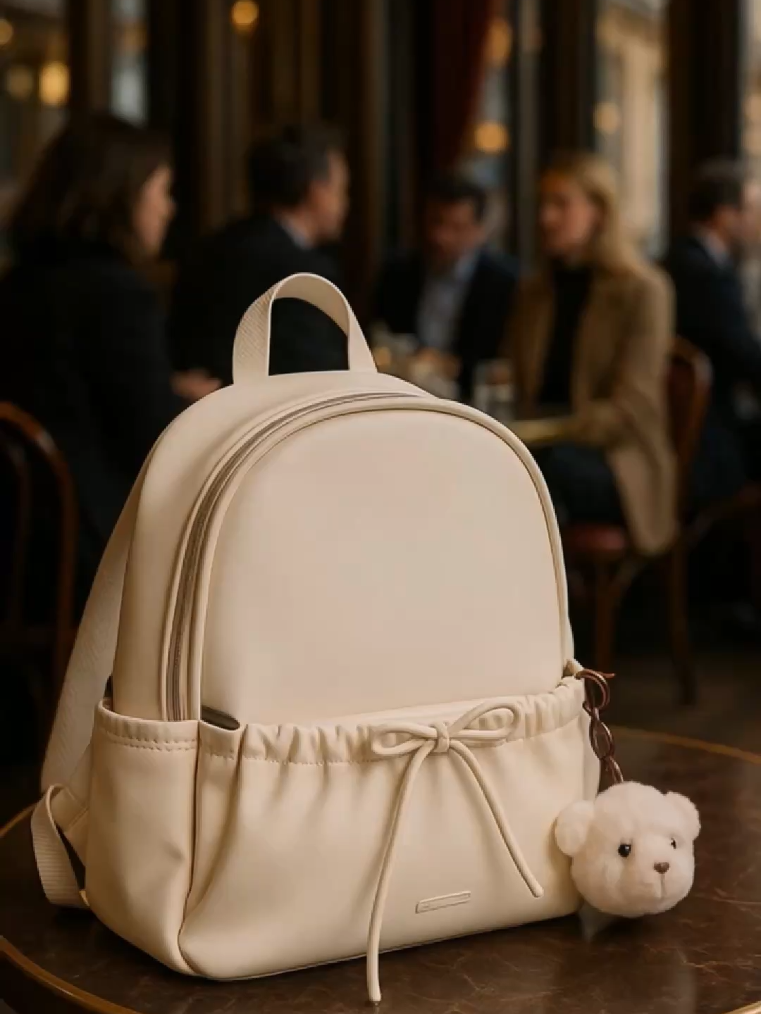 [TẶNG CHARM] Balo Summit Nơ Nhún size 35 MATE MADE - Ba Lô Thời trang nữ đi học, đi làm - đựng laptop 13.5icnh, A4 tiện lợi, đa năng, dáng Hàn Quốc #saramode #tuixachnu