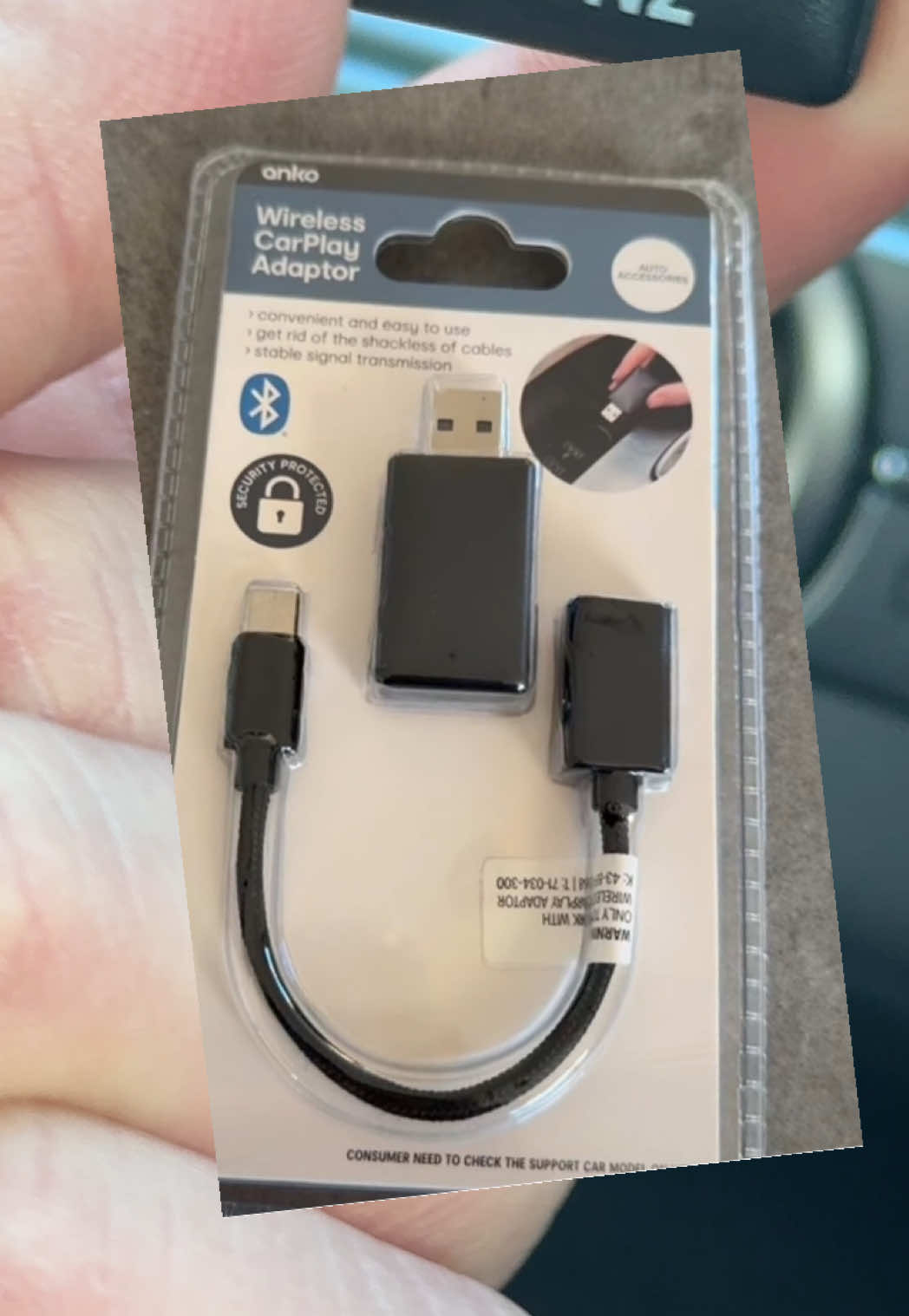 Kmart wireless CarPlay adaptor $49 what a deal! #applecarplay #carplay #wirelesscarplay #kmart #fy #fyp 