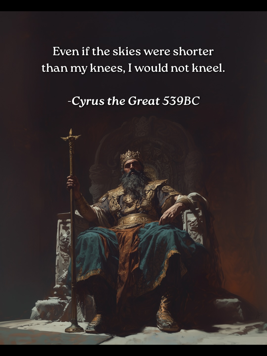 Cyrus the Great Quote . #ModernStoic #fyp #AncientWisdom #philosophy #StoicismQuotes 