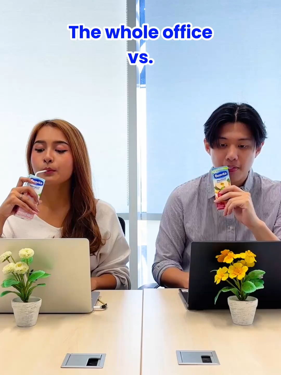 The whole office vs marketing team!!! #healthymeal #healthylifestyle #jusbuah