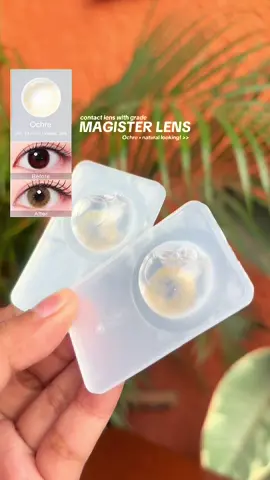 MAGISTER LENS CONTACT LENS OCHRE WITH GRADE #contactlenses #magisterlens #contactlenswithgrade #naturallookingcontactlenses 